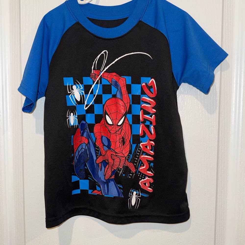 Marvel Spider-Man Black and Blue Graphic Tee
